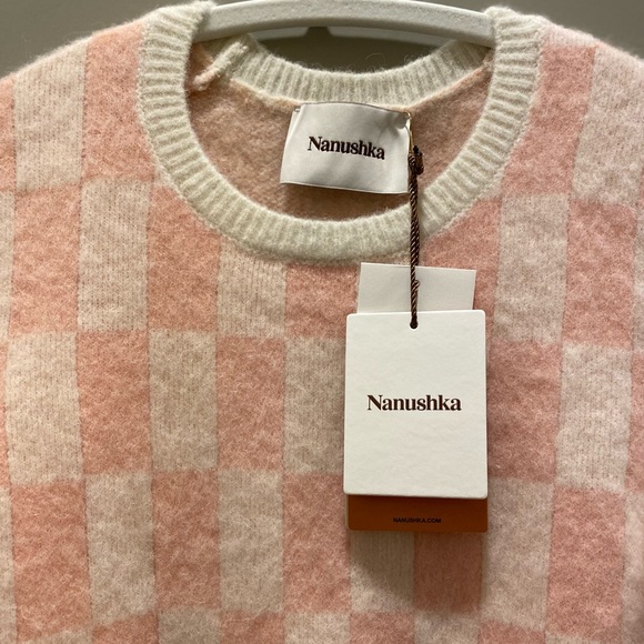 NWT Nanushka Feline Sweater Pink and Cream - Size - Picture 15 of 16